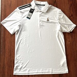 Adidas Men's White Polo Shirt with logo CABOT medium size